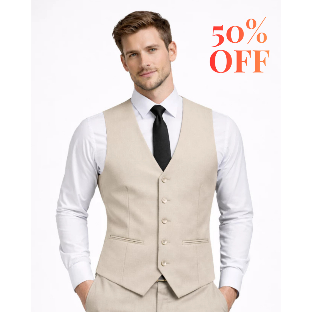 Colete Social Masculino Bege Elegante Para Casamento Formatura Festas Direto Da Fabrica