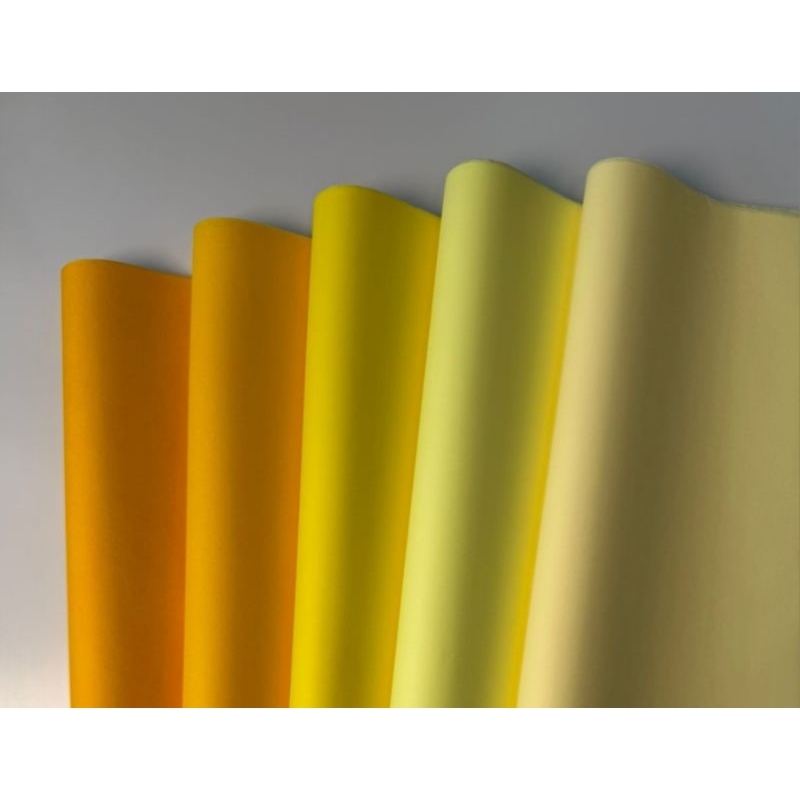 Papel de Seda 5 Tons Degrade Amarelos pct 100 Folhas,Sendo 20 folhas de Cada Cor,Embalagem,Papel de Presente, Roco