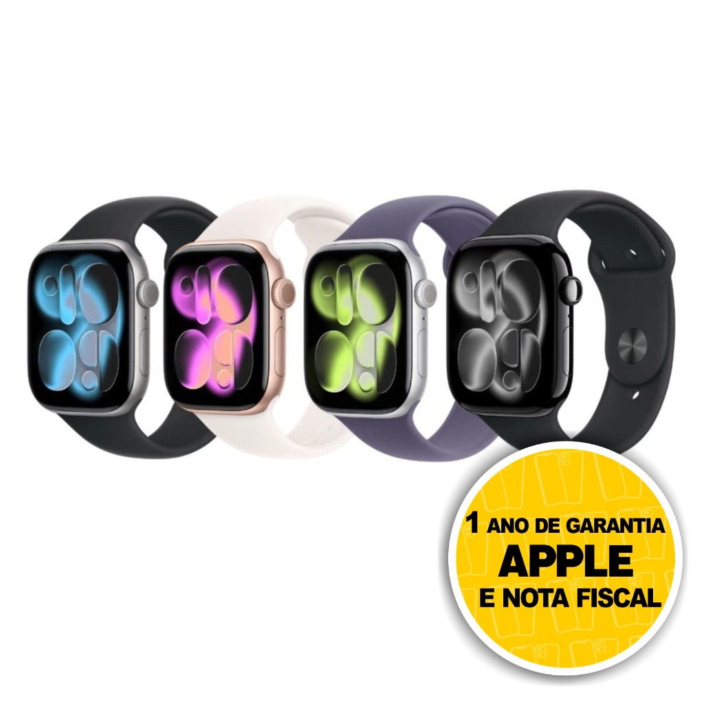 Relógio Apple Watch Series 11 GPS 42mm 46mm S11 Lançamento 1 Ano Garantia com No