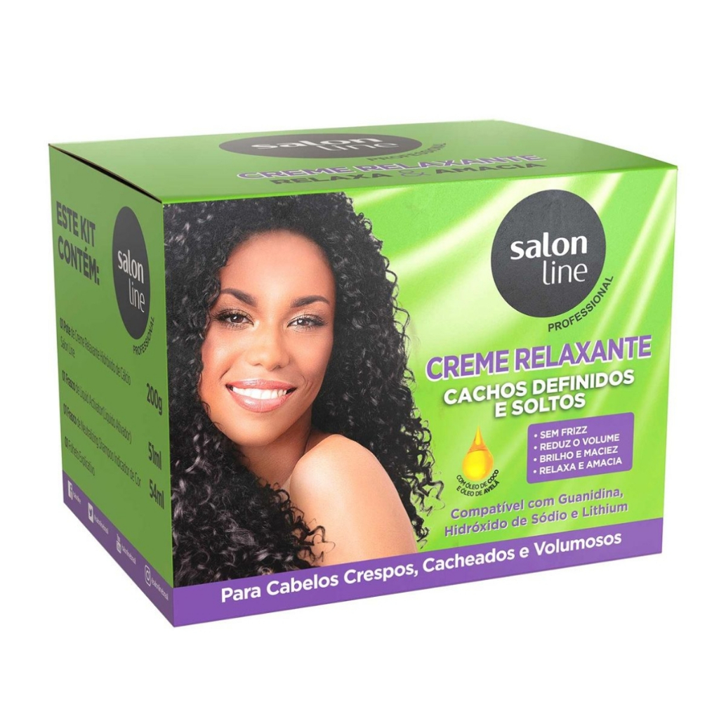 KIT CREME RELAXANTE CACHOS DEFINIDOS E SOLTOS SALON LINE em Oferta na Shopee