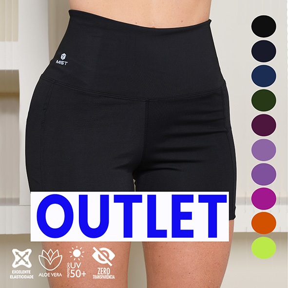 SHORT POLIAMIDA SEM BOLSO OUTLET em Oferta na Shopee