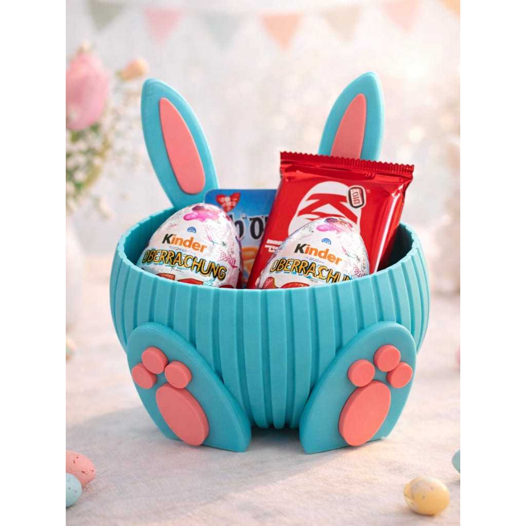 Cesta de coelho, cestinhas coloridas ideais para presentear na Páscoa em Oferta na Shopee