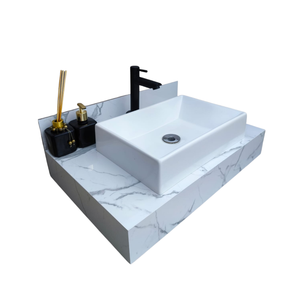 Bancada - Tampo em Porcelanato Polido para banheiro 60x40 - Envio Imedito em Oferta na Shopee