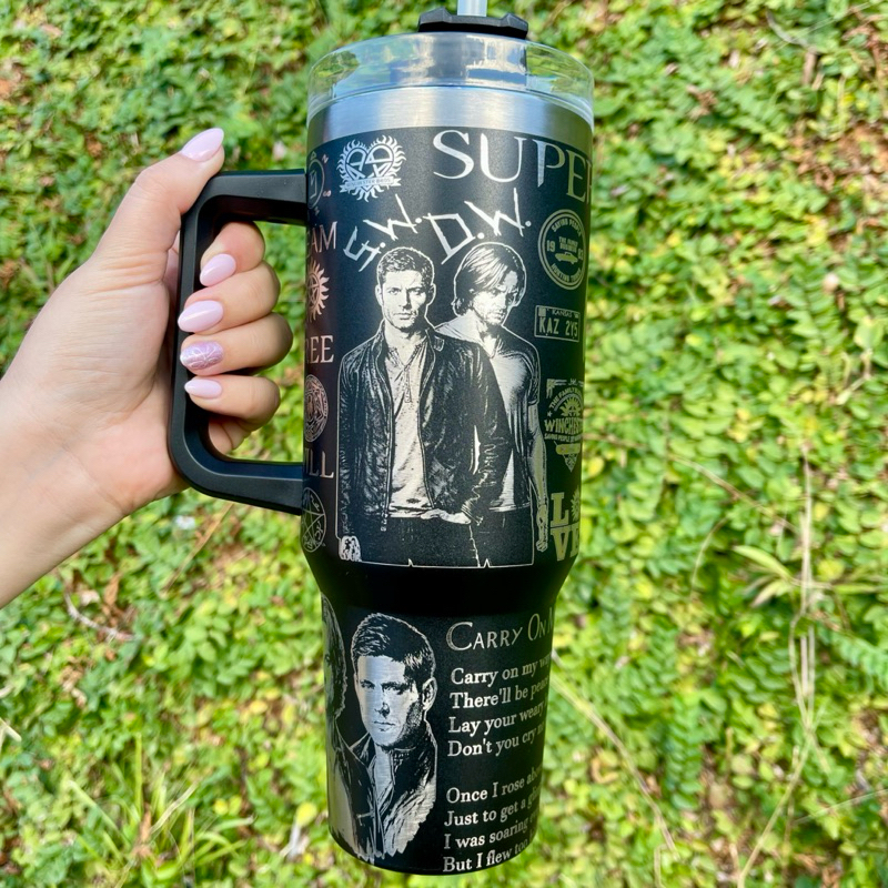 Garrafa Térmica SUPERNATURAL 1200ml Inox – Personalizada Gravação a Laser Permanente em Oferta na Shopee