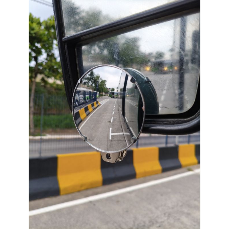 Espelho retrovisor auxiliar com prendedor para ônibus e caminhão olho de gato 90mm (9 cm) em Oferta na Shopee