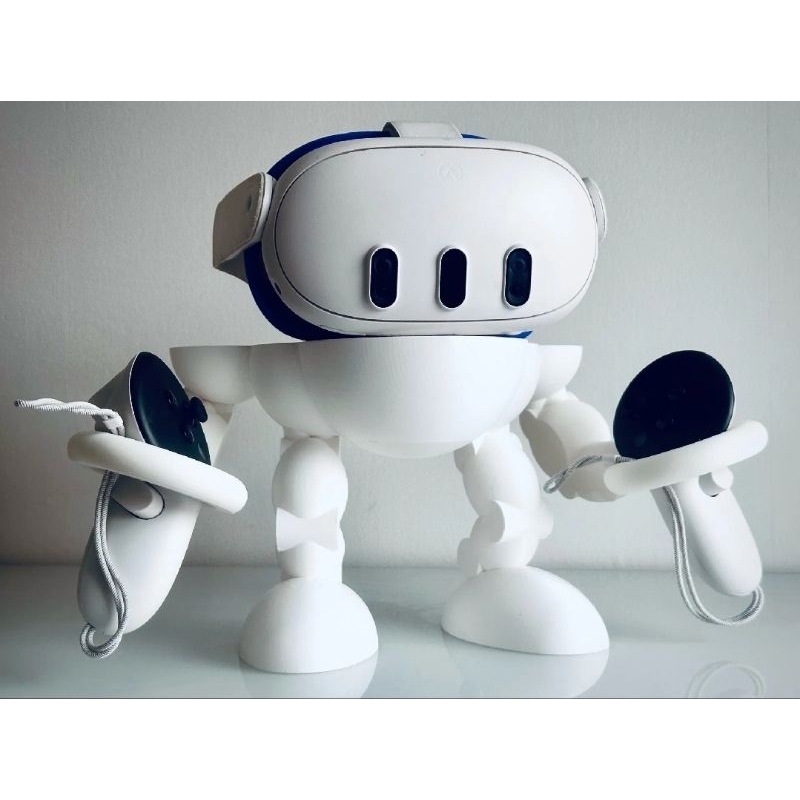 Suporte Robô Meta Quest 2 / 3 / 3S Porta Óculos Realidade Virtual e Controles Base Decorativa Gamer