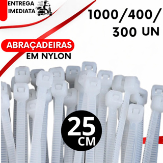 Abraçadeira 250mm Kit 1000/400/300 Nylon Enforca Gato 25cm Organizar Fios Prender Fixações Seguras em Oferta na Shopee