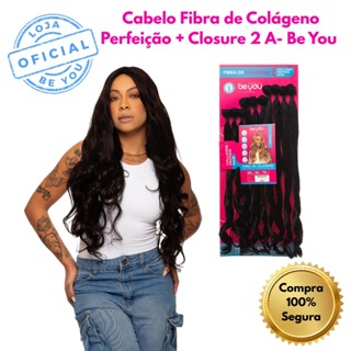 Cabelo Be You Liso Ondulado 2A 320g 10 Telas 70cm Fibra de Colágeno Perfeição Top Closure Be You em Oferta na Shopee