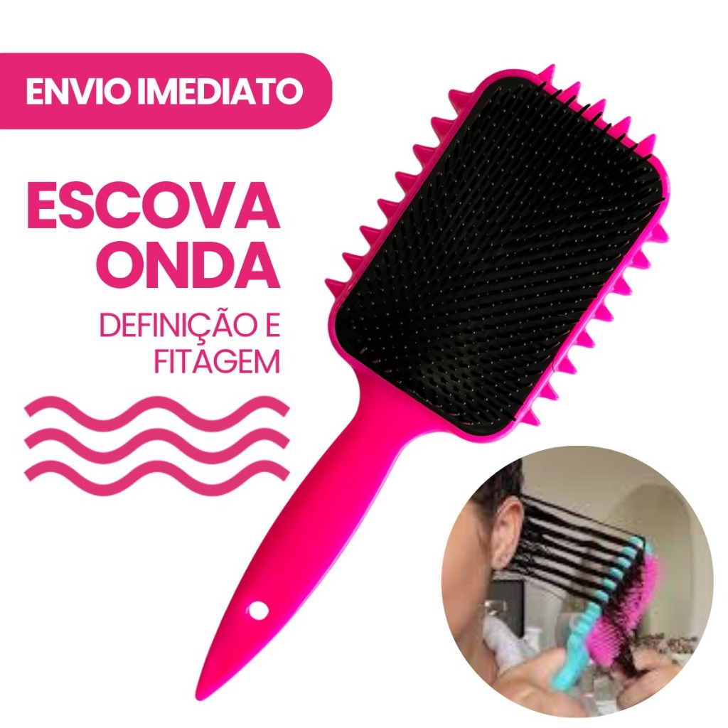 Escova De Estilo Bounce Profissional Para Definir Cachos – Envio Imediato