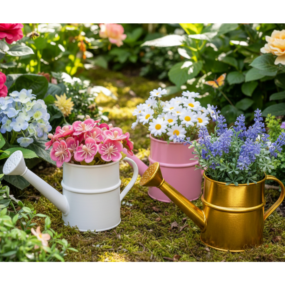 Kit Mini Vasos Regadores Coloridos 3D, ideal para plantas pequenas, suculentas, cactos em Oferta na Shopee