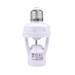 Sensor de Movimento para lâmpada Soquete E27 c/ sensor de presença Bivolt 110V~220V Max 60W