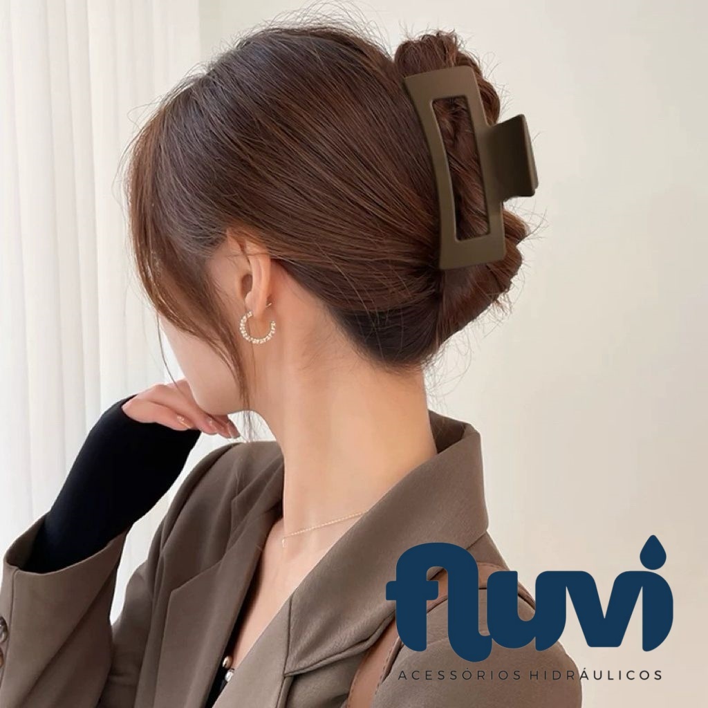 [KIT 3] Prendedor Presilha Piranha / HAIR CLIPS Garra de Cabelo - Quadrado - 8.5CM em Oferta na Shopee