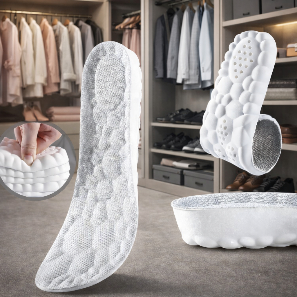 1 a 4 Pares Palmilha 4D Para Tenis Fascite Plantar Esporão Dor Confortavel Faciitis Calcâneo  Feminina e Masculi