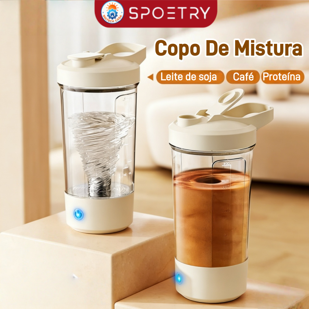 Copo De Mistura Elétrico Exercício Suco/Mini Liquidificador /Máquina De Agitação Portátil Automático Leite Shake Cup em Oferta na Shopee