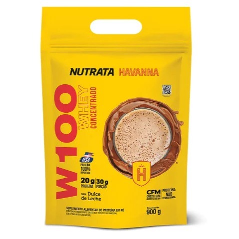 Nutrata W100 Whey Concentrado Todos Sabores 900g Refil