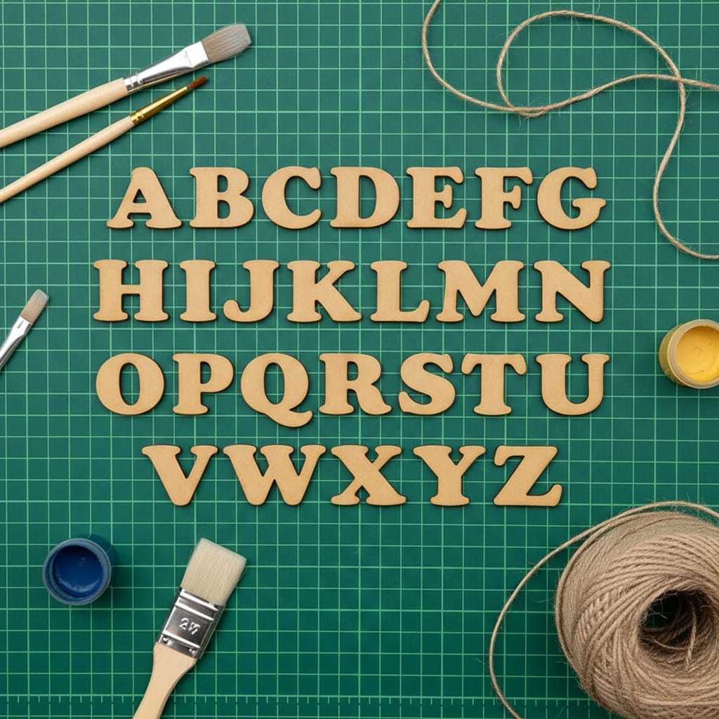 Kit Alfabeto Educativo Letras Tamanho Grande Didático Escola Artesanato 3,5cm Mdf 3mm