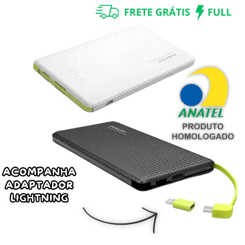 CARREGADOR PORTÁTIL POWER BANK UNIVERSAL 10.000MAH E 5.000MAH — imagem 1