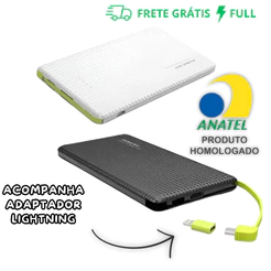 CARREGADOR PORTÁTIL POWER BANK UNIVERSAL 10.000MAH E 5.000MAH