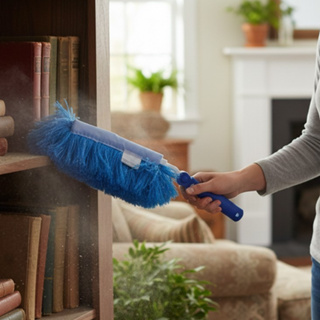 Espanador de Pó Eletrostático Cabo Angular Limpa sem Levantar Pó Bralimpia Limpeza Profissional em Oferta na Shopee