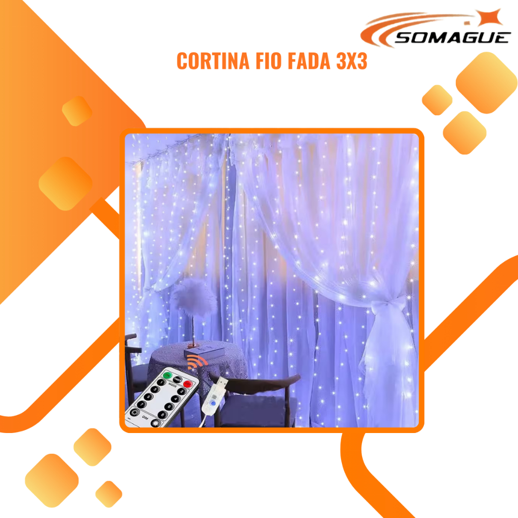 Cortina Led 3x3 Metros Festa Casamento Eventos Natal Iluminação Natal Ano Novo em Oferta na Shopee