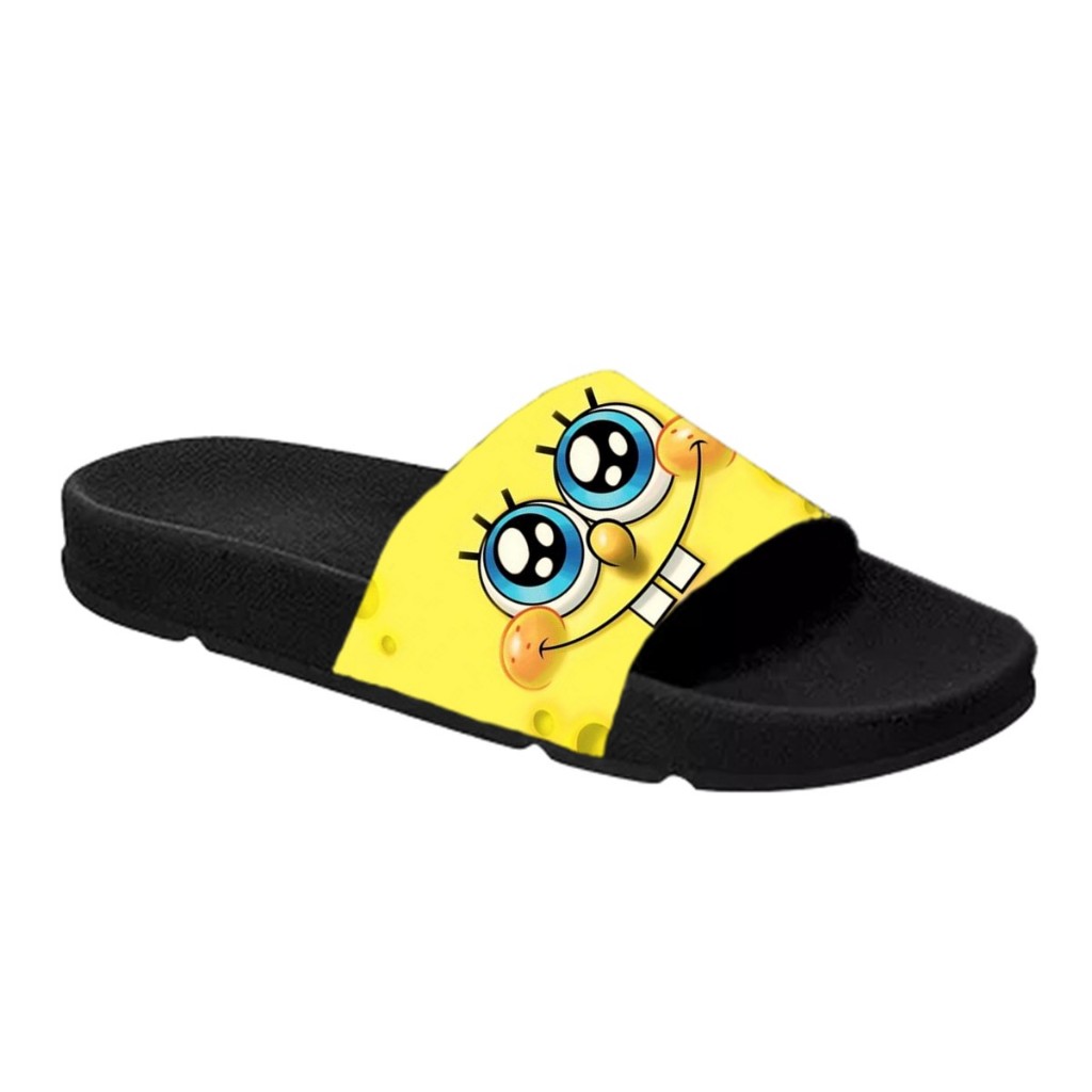 Chinelo Infantil Bob Esponja Slide Macio Confortável Personagem Desenho Sandália Nuvem Menino Menina Envio Imediato
