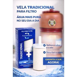 Kit de 2 Velas Tradiconal para Filtros de Barro Água em Oferta na Shopee