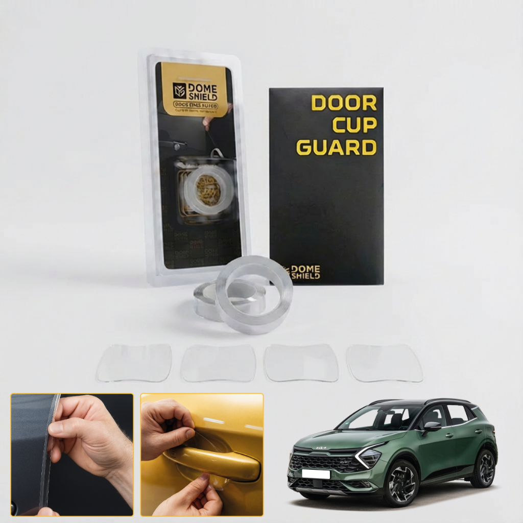 Kia Sportage - Kit Adesivo Película PPF Porta Copa Maçaneta + Cantos Porta Protetor Transparente Carro