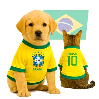 ROUPA PET Brasil COPA Cachorro Gato Seleção Animal - ENVIO IMEDIATO em Oferta na Shopee