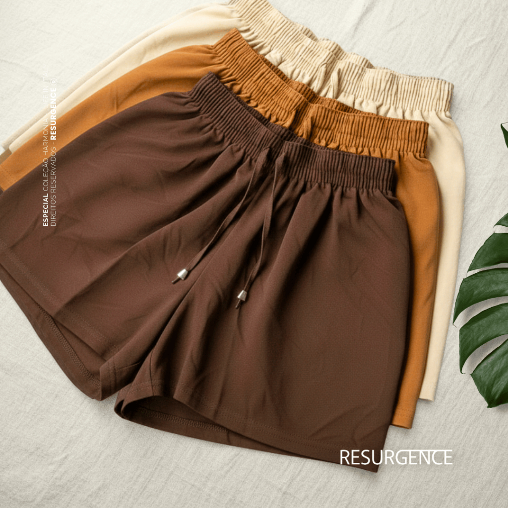 Short Soltinho Duna Curto Feminino Cintura Alta Leve Confortável Blogueira Chique Praia Dia a Dia em Oferta na Shopee
