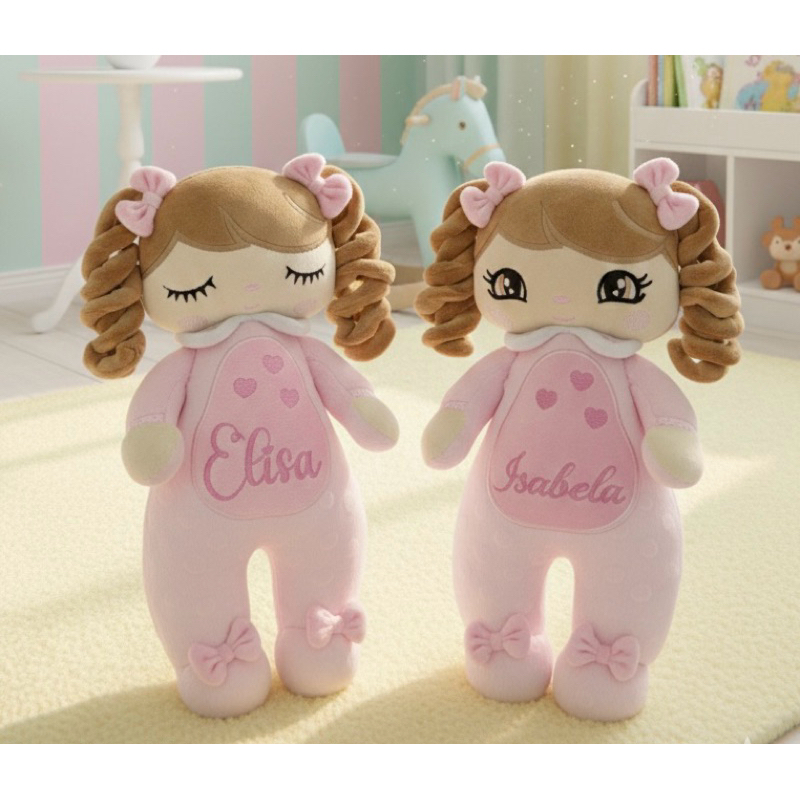 Boneca Metoo cachos 34cm Personalizada com nome em Oferta na Shopee