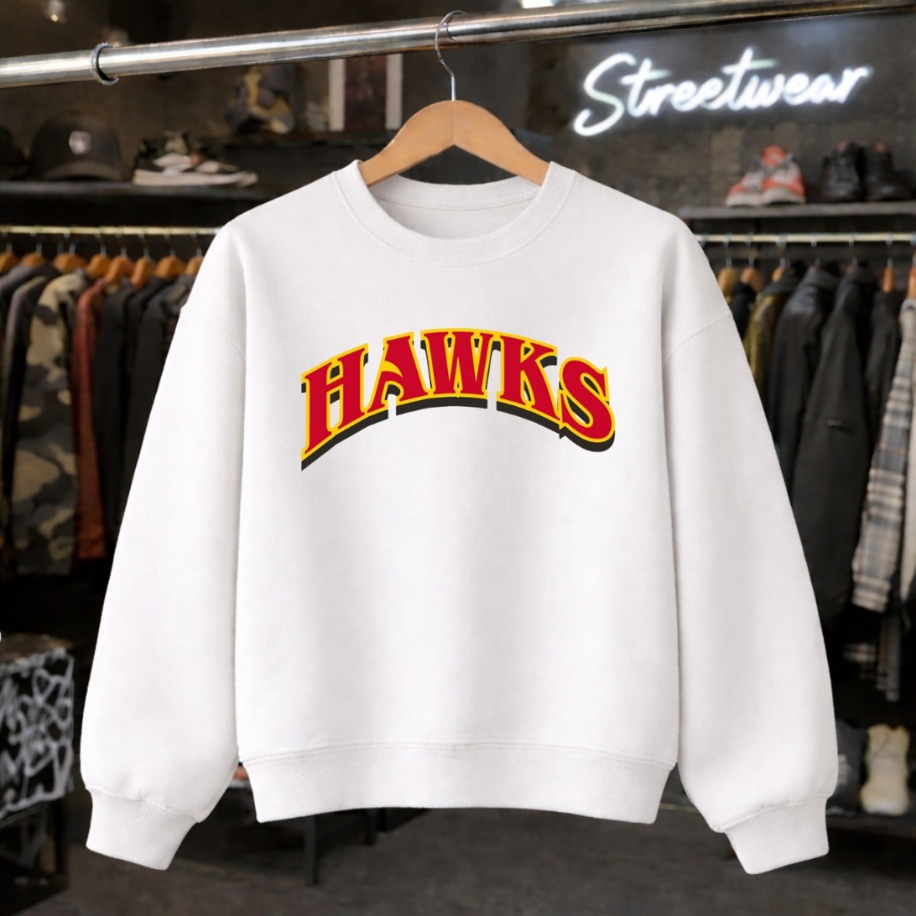 Moletom Careca Unissex Logo Estampada Basquete NBA Esporte Colorido Blusa de Frio Inverno Casual Básico