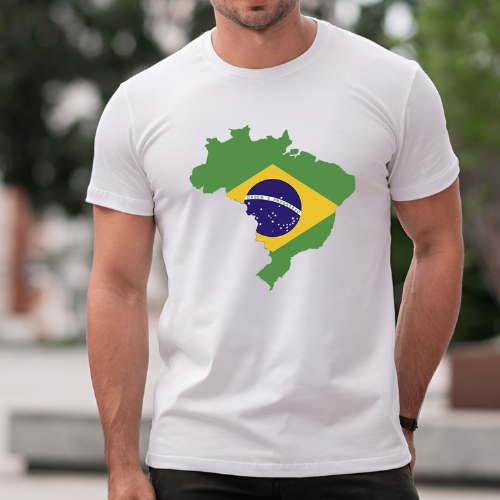 Camiseta Unissex Bandeira do Brasil Torcida Copa Do Mundo 2026