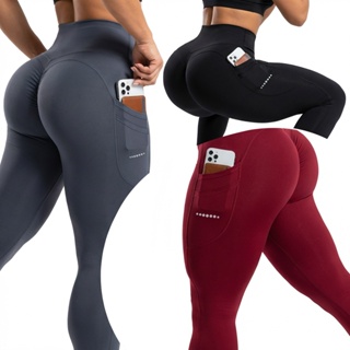 Leggings Esportivas Femininas, Cintura Alta, Forradas, Impermeáveis, Opacas, Controle Abdominal em Oferta na Shopee
