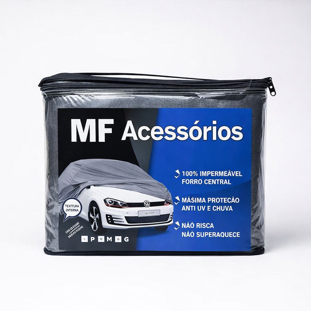Capa Cobrir Carro Forrada 100% Impermeável UV-BLOCK Protege Sol Chuva Poeira