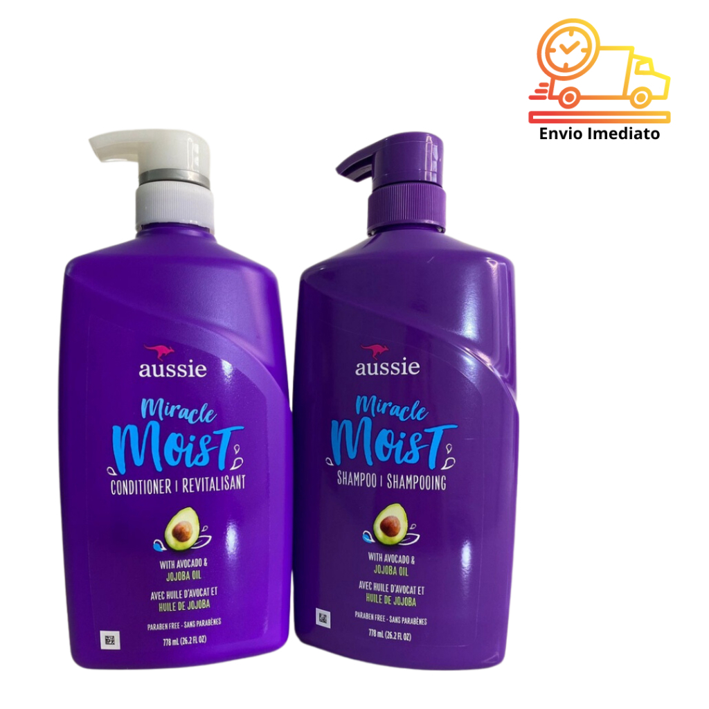 Shampoo e Condicionador Kit Aussie Moist 778ml Cada