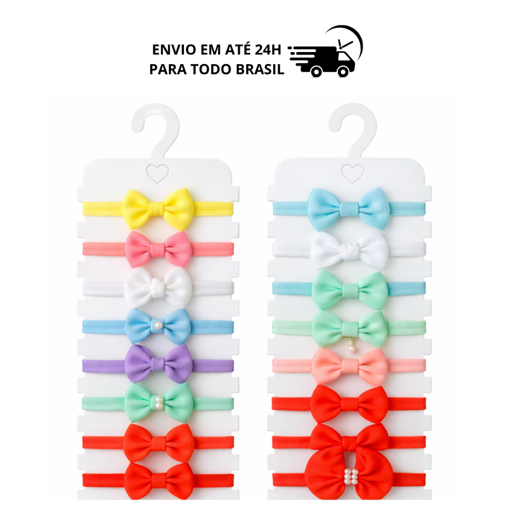 Cabides Porta Faixa Tiara Bebe Organização Laços com Gancho Expositor Kit 1/2/3/4/5 Unidades em Oferta na Shopee
