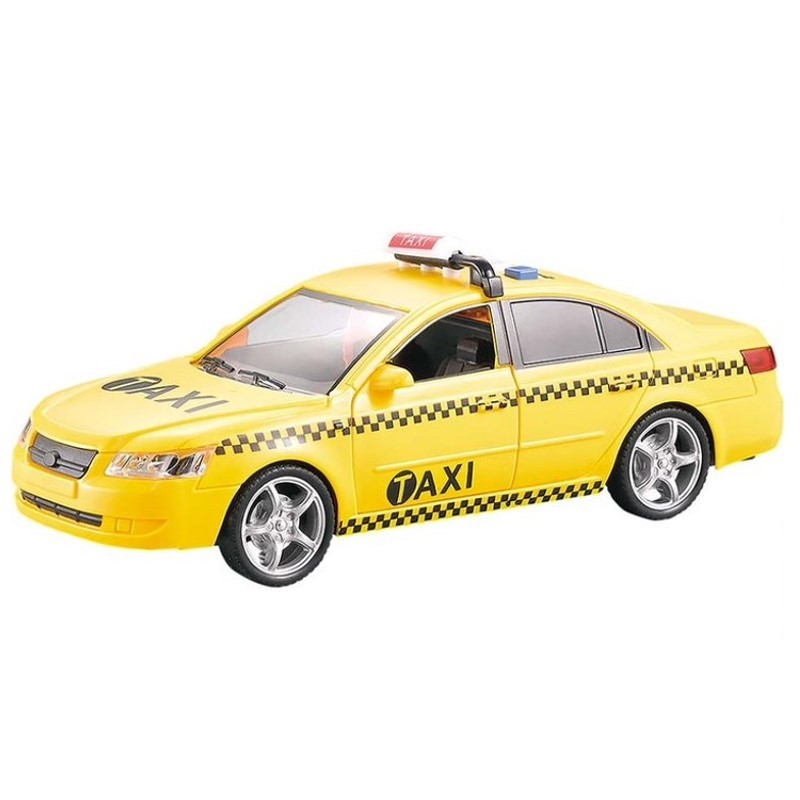 Táxi de Brinquedo Com Luz e Som 1:16 Fricção - Brink Center em Oferta na Shopee