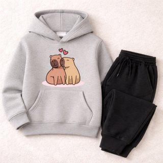 Conjunto moletom infantil capivara meninas flanelado premium de algodão 02a16 em Oferta na Shopee