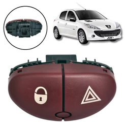 BOTÃO INTERRUPTOR PISCA ALERTA E TRAVA PEUGEOT 206 2001/2011