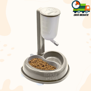 Bebedouro Automático Comedouro Para Cães e Gatos Duplo Anti Formiga C/ Bilha (COR BEGE) Promoção Envio Imediato em Oferta na Shopee