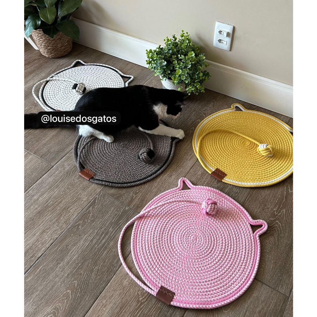 Tapete Arranhador Para Gato  Brinquedo Interativo  Limpa Pata