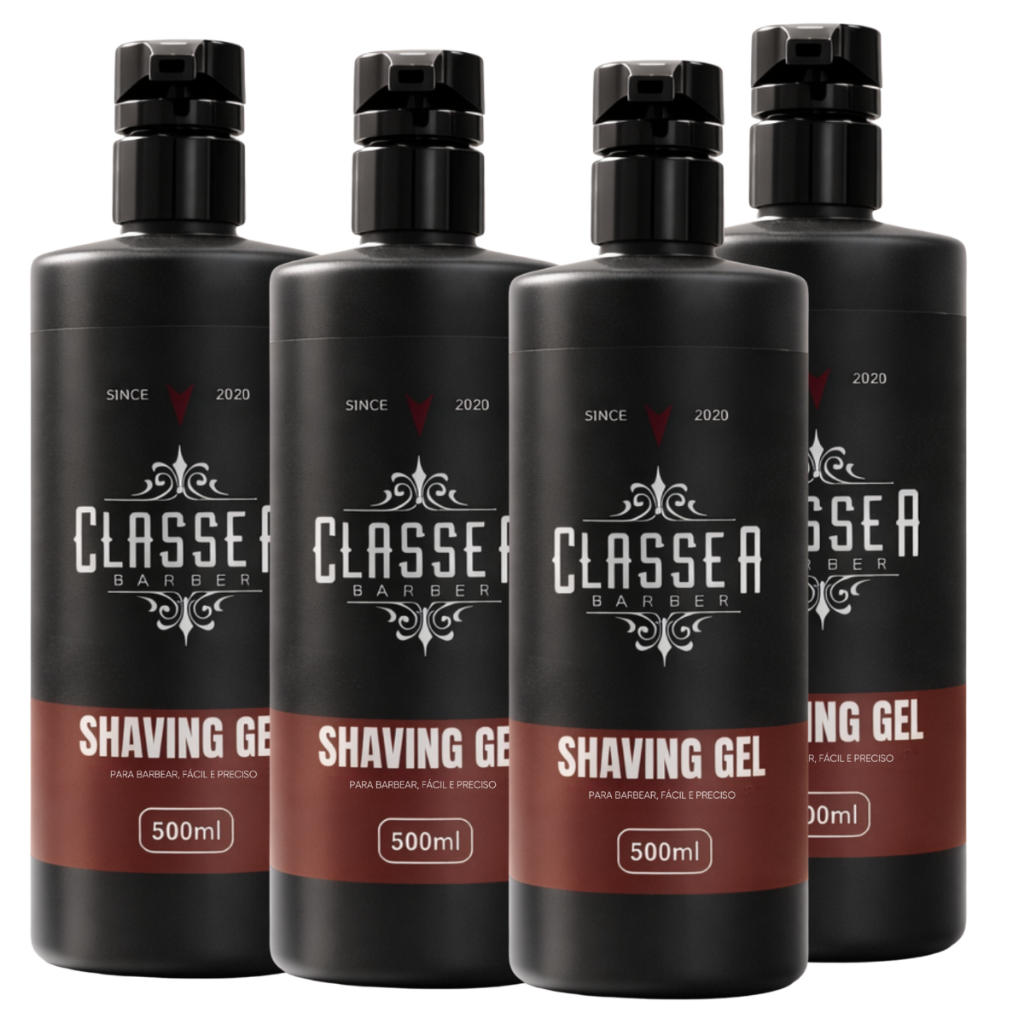 Shaving Em Gel 500ml Classe A Menthol Pra Fazer Barba Pezinho E Navalhado Profissional em Oferta na Shopee