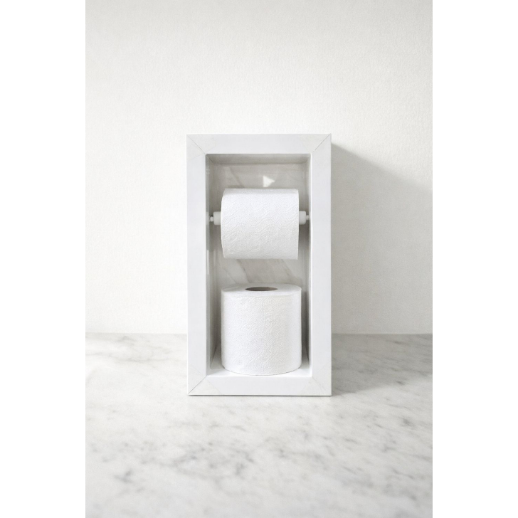 PAPELEIRO DUPLO EM PORCELANATO 30X15.5 PARA BANHEIRO E LAVABO