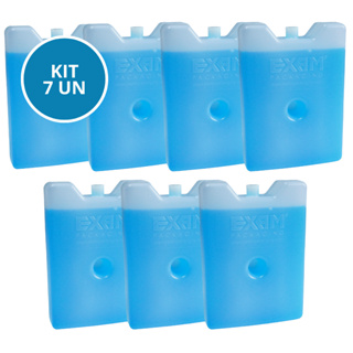 Kit 7 Gelo Rígido 600ml Placa Artificial Reutilizável Bloco em Oferta na Shopee