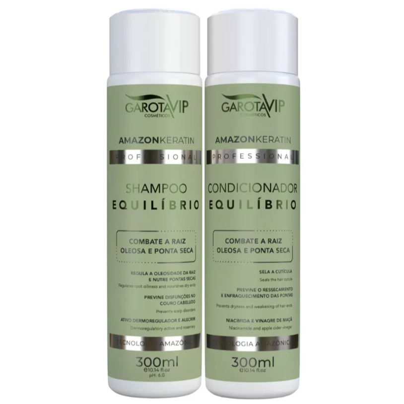 KIT CONTROLE DE OLEOSIDADE - RAIZES OLEOSAS E PONTAS SECAS GAROTA VIP 300ML
