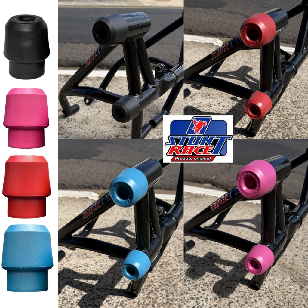 Kit 4 Batente Ponteira Nilon para protetor Stunt Race Reposição Stunt Cage street ponteira de impacto nylon