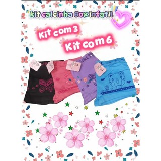 kit 6 calcinha Box infatil, calcinha infatil sortidas