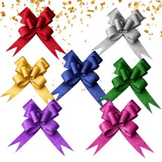 LAÇO FÁCIL GLITTER PURO MÉDIO – 18X350MM – PACOTE C/50 UNI - P/ PRESENTES em Oferta na Shopee