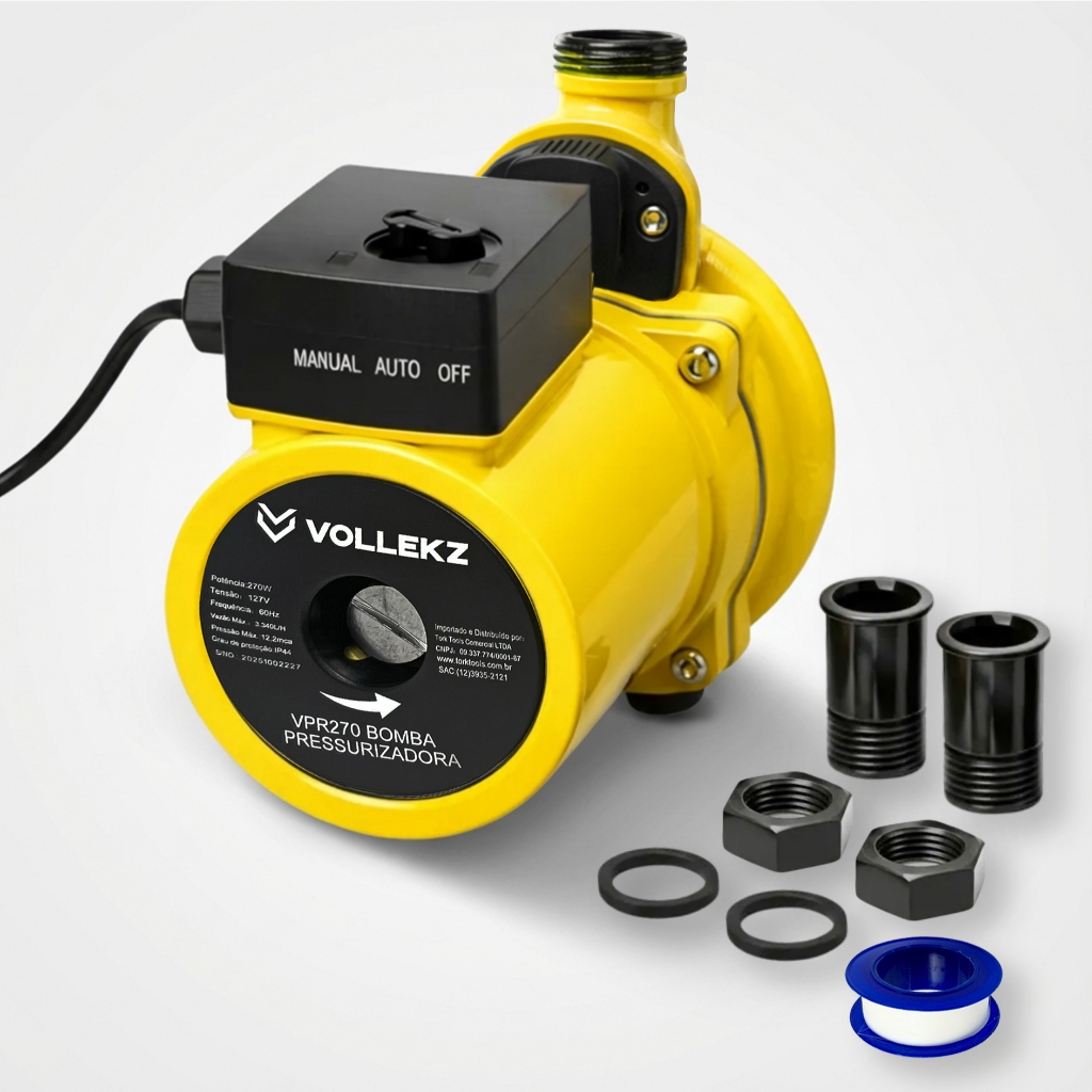 Bomba Pressurizadora Vollekz 270W 3.340 Litros/h (220V) - VPR270 - Vollekz em Oferta na Shopee