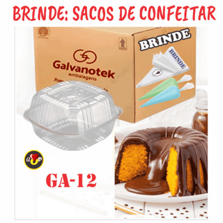 Embalagem GA12 Mini Bolo Vulcão Bento Cake Hamburg Galvanotek ( BRINDE: Sacos de Confeitar) Pet Cristal Delivery em Oferta na Shopee